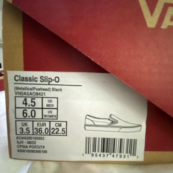 Metallica Sad But True Vans Slip Ons - Picture 4 of 5